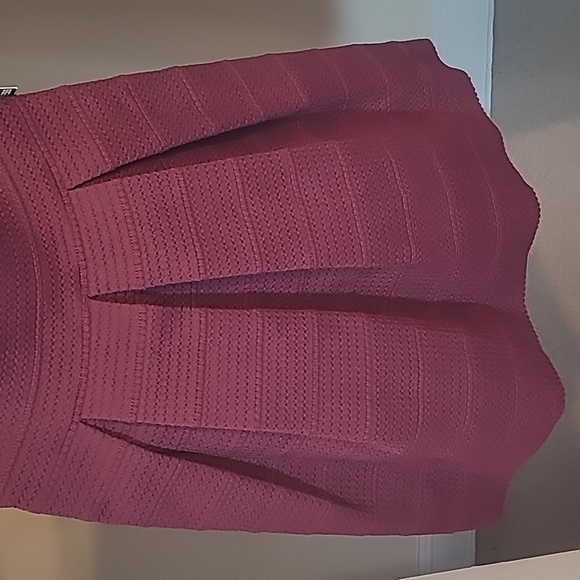 Express Strapless Sweetheart Pleated Skater Dress Maroon Wine NWT Size M - Picture 12 of 17